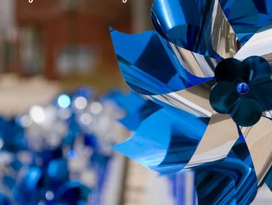 Blue pinwheel